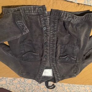 Anthropologie faded black Jean jacket